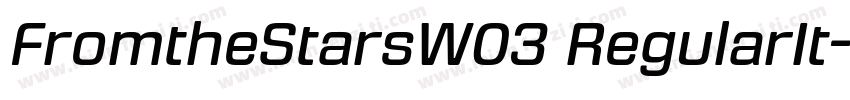 FromtheStarsW03 RegularIt字体转换